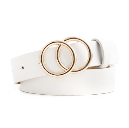 Schicker Aria Damen Ledergürtel mit modischer O-Ring-Schnalle