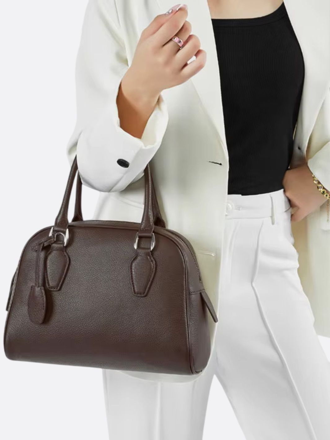 Klassische Aktentasche aus echtem Leder