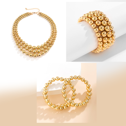 Camille - Elegantes Pelline-Halsketten-Set für die trendbewusste Frau