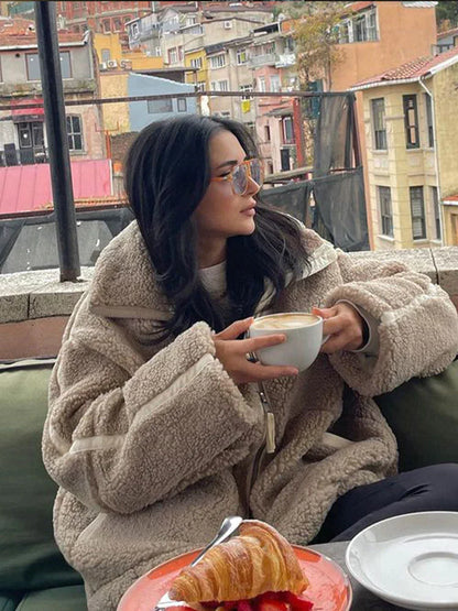 Pauline™ - Teddyjacke aus kuscheligen Baumwolle