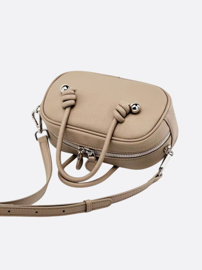 Rechteckige Handtasche aus echtem Leder für Frauen