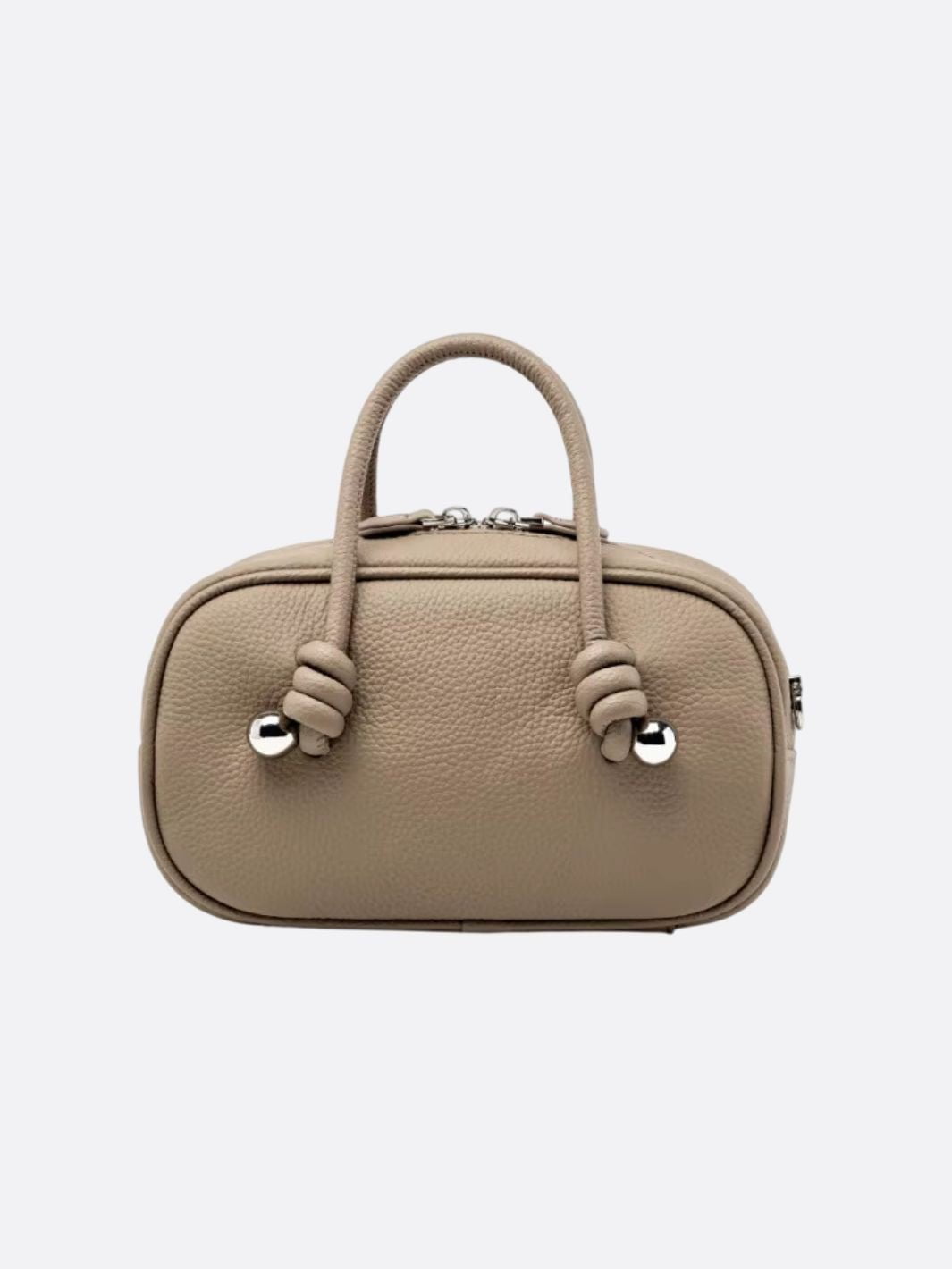 Rechteckige Handtasche aus echtem Leder für Frauen