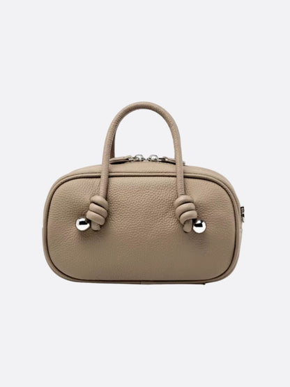 Rechteckige Handtasche aus echtem Leder für Frauen