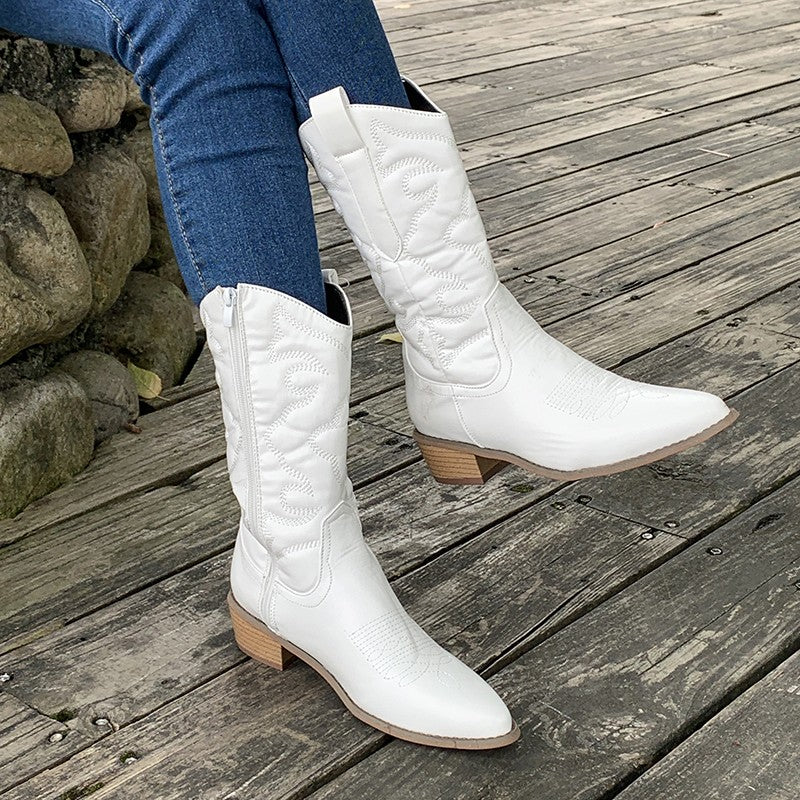Gracie - Wunderschöne metallische Cowboystiefel für einen glamourösen Look